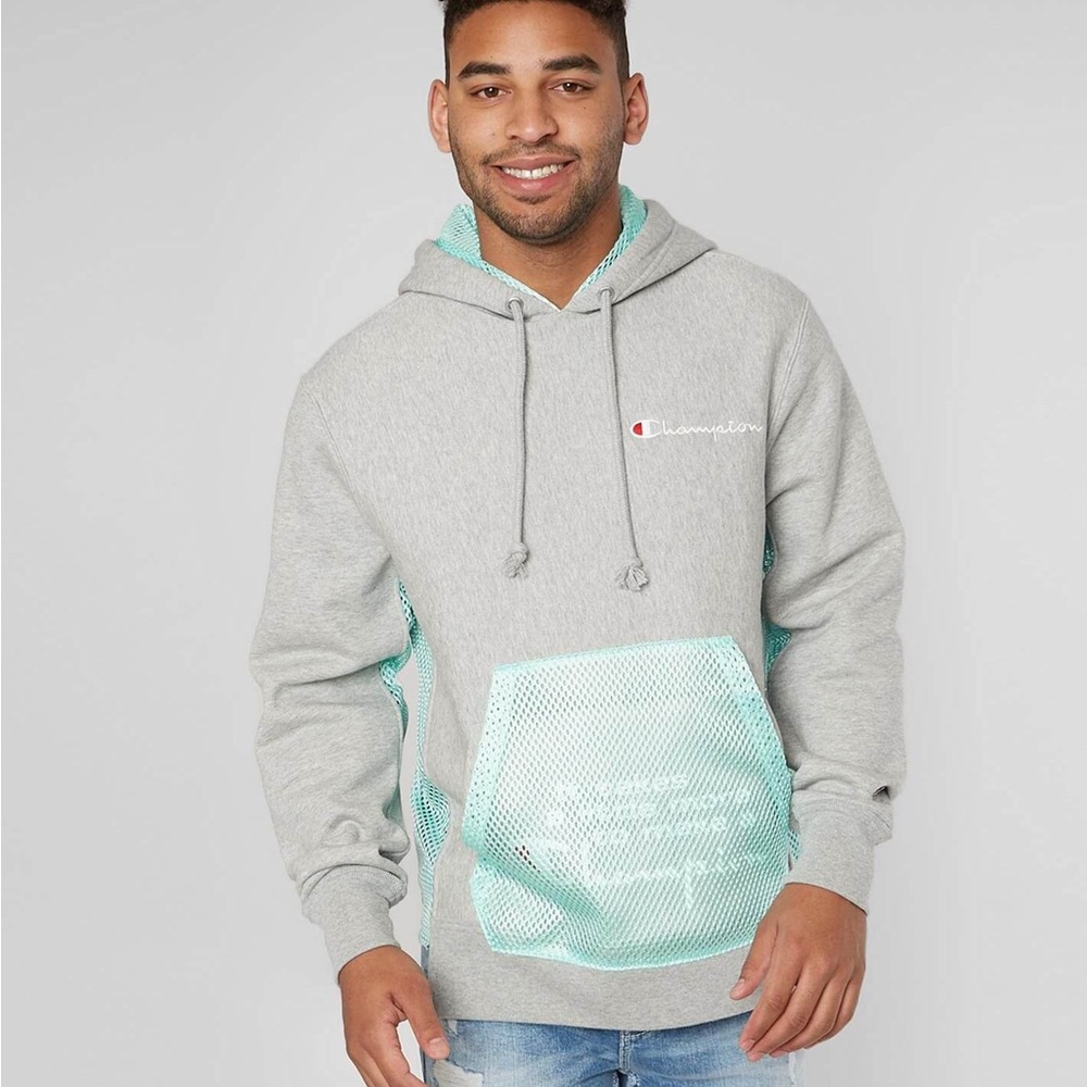 Champion Teal Mesh Hoodie